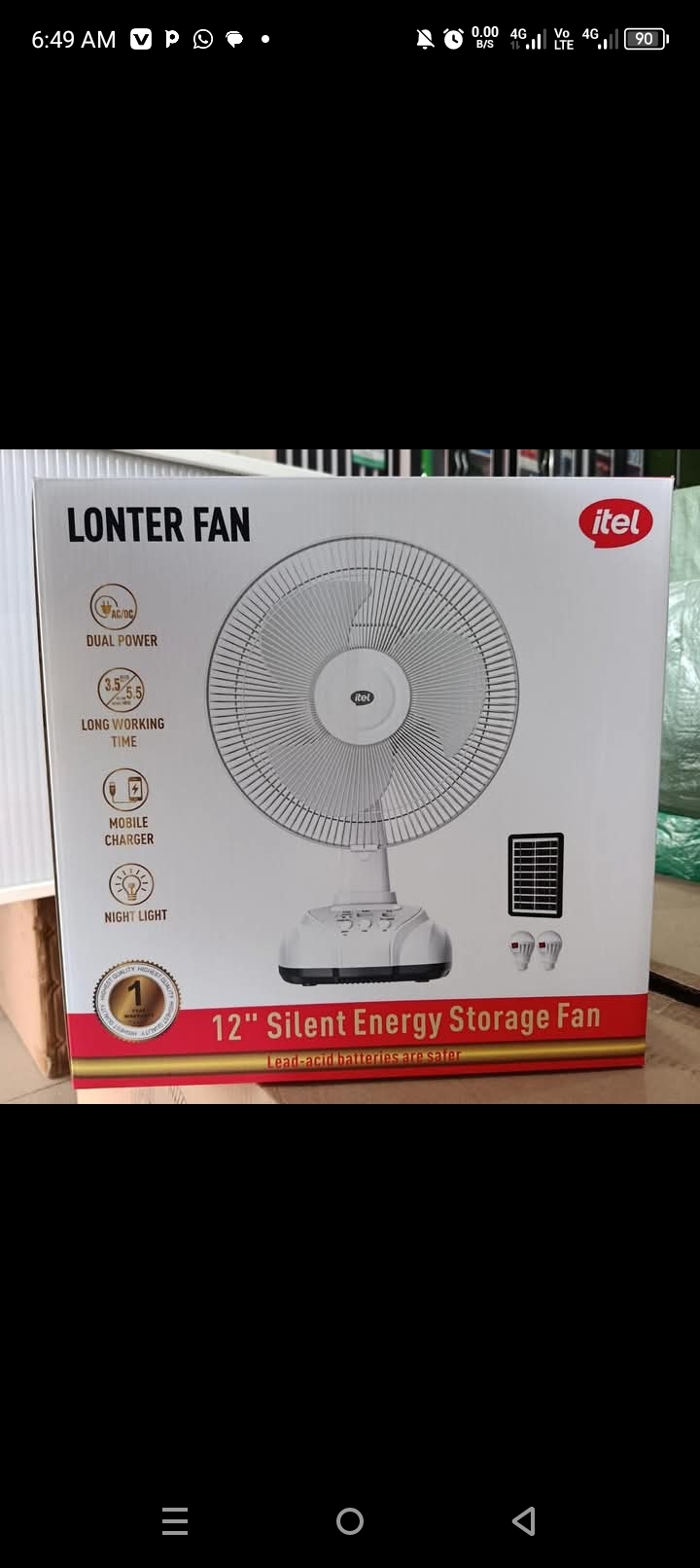 ORIGINAL LONTERN FAN RECHARGEABLE